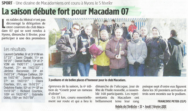 You are currently viewing L’article de l’Hebdo de l’Ardèche à propos de Nyons